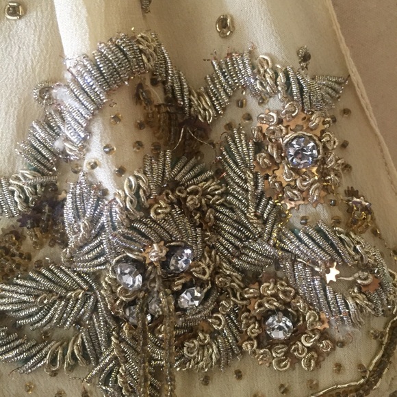 Silk Sequined Embellished Scarf - Picture 5 of 5